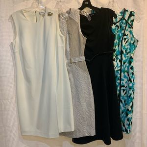 Lot of FOUR Calvin Klein dresses, all size 4